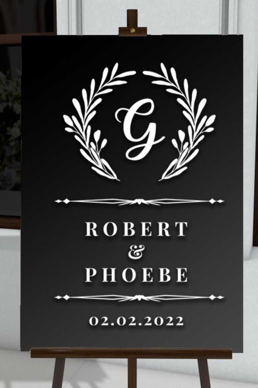 Custom Acrylic Wedding Welcome 3D Sign, Personalised Rose/ Gold Mirror Names, Ceremony/ Event/ Engagement/ Bridal Shower/ Birthday Signage on Easel