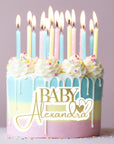 Custom 3D Acrylic Double Layered Baby Name - Birthday Cake Plaque/ Front Topper