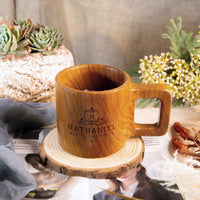 Personalised Kuksa Travel Wooden Mug, Custom Engrave Camping Tea/ Coffe Tumbler, Beer Wood Cup/ Housewarming/ Father Gift for Him, Groomsman