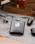 Christmas Personalised 170ml Hip Flask, Funnel & Shot Glasses - FREE Gift Boxed