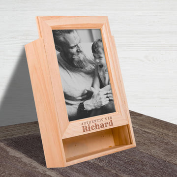 Personalised Wooden Keepsake Memory 4"x6", 5"x7" Photo Frame Box, Engraved Custom Picture Frames, Housewarming/ Birthday, Mom-Dad, Teacher, Grandparents, Godparents, Baby, Wedding Favour
