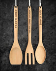 Personalised Wooden Mixing Spoon, Custom Laser Engraved Timber Spatulas Utensils Cooking, Wedding/ Bridal Shower/ Birthday Anniversary Gift