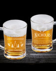 Personalised 600ml Christmas Glass Beer/ Tankard, Laser Custom Engraved Noel Mug Tank, Xmas Favours, New Year/ Anniversary Corporate/ Housewarming Present