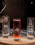 Engraved Luxury 50ml Crystal Vodka Shot Glass, Personalised Custom Monogram Glassware, Groomsmen, Bridal Wedding Favours, Father's Day Gift