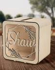 Custom Made Laser Cut Plywood Wishing Well Box, Personalised Name & Date Money, Envelope, Card Boxes, Rustic Wedding Memory Keepsake Gift