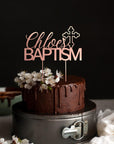 Personalised Baptism MDF/ Mirror Acrylic Cake Topper, Custom Cut Out Joint Name Birthday/ Wedding/ Celebration/ Event Party Decor Supply Toppers