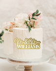 Custom 3D Acrylic Double Layered Mr & Mrs - Wedding Cake Plaque/ Front Topper