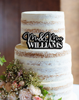 Custom 3D Acrylic Double Layered Mr & Mrs - Wedding Cake Plaque/ Front Topper