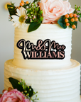 Custom 3D Acrylic Double Layered Mr & Mrs - Wedding Cake Plaque/ Front Topper