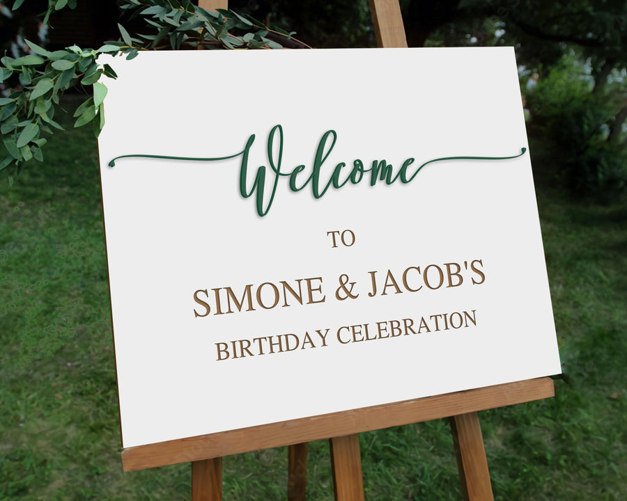 Personalised Raised 3D Letter MDF Wooden Welcome Wedding/ Event Signage