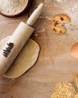 Christmas Custom Engraving Wooden Rolling Pin 6cm Diameter