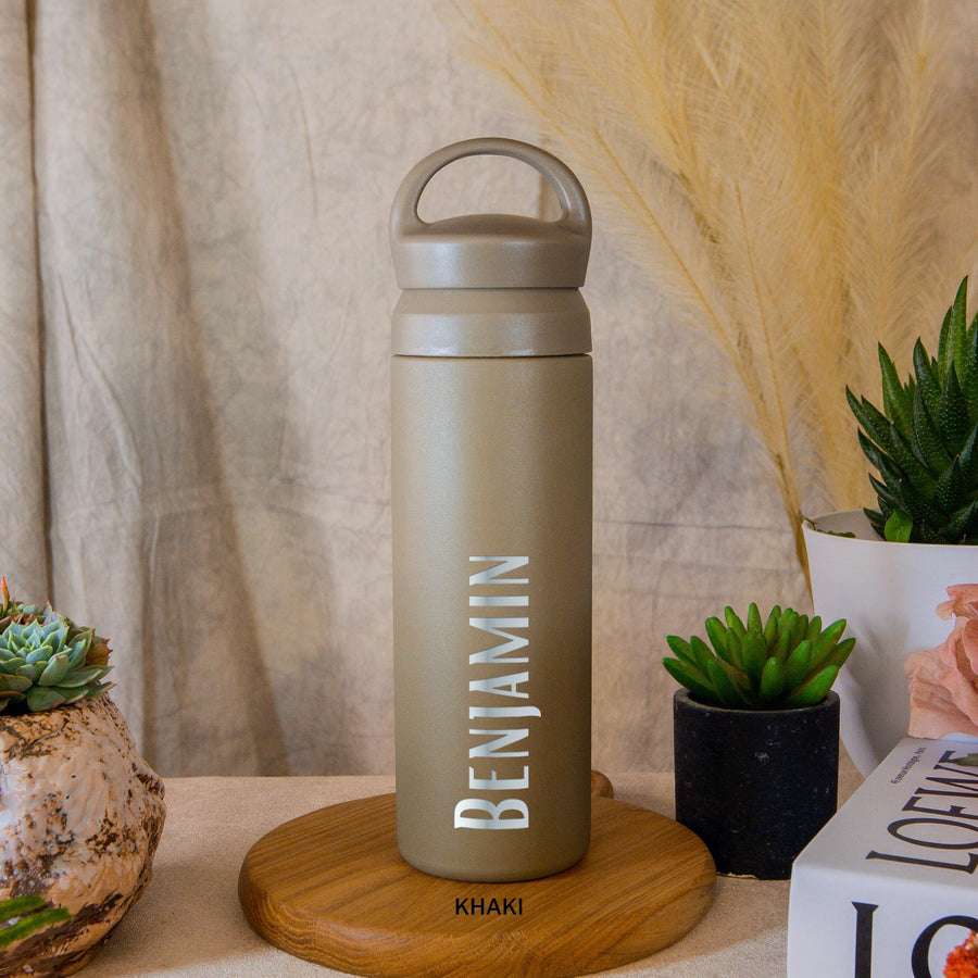 Personalised Engraved Stainless Steel Insulated Water Bottle, Laser Custom Logo,  Eco Friendly Coffee Tea Cup, Travel Thermal Drink, Corporate Birthday Teacher Gift, Insulation Portable Vacuum Flasks & Thermoses