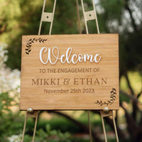 Custom 3D Raised Name Timber Wedding Welcome Sign, Personalised Rustic/ Vintage/  Boho, Country Hippie style Wooden Names, Ceremony/ Event/ Engagement/ Bridal Shower/ Birthday Signage on Easel
