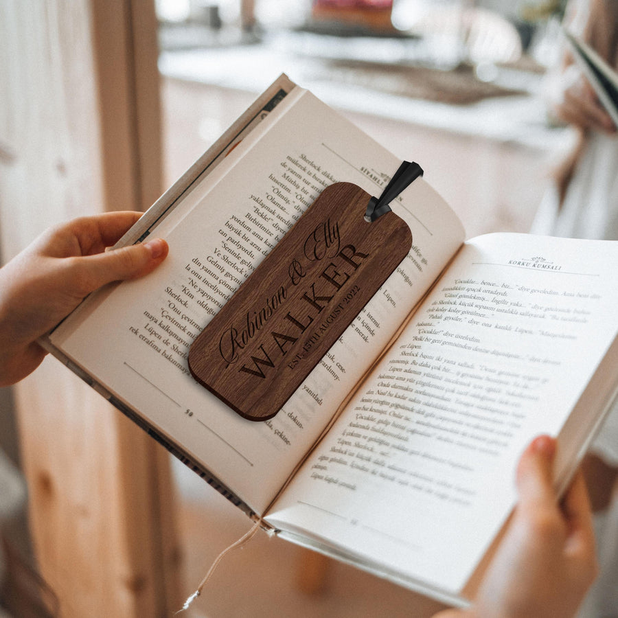 Personalised Wooden Bookmark, Custom Timber Teacher Bookmarks, Logo Engraved Book Card, Name Tags, Gift For Him, Dad/ Corporate, Wedding Favours