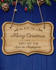 Custom Wooden Engraved Santa Please Stop Here Signage