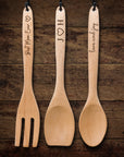 Personalised Wooden Mixing Spoon, Custom Laser Engraved Timber Spatulas Utensils Cooking, Wedding/ Bridal Shower/ Birthday Anniversary Gift