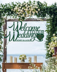 Custom Wooden/ Acrylic Welcome To Our Wedding Hanging Sign, Personalised Name & Date Signage, Hedge Photo Prop, Event Wall Hoop, Bridal Shower, Anniversary, Stag Hens Party, Birthday Backdrop Decor