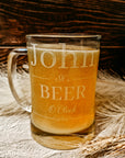 Engraved 600ml Classic Beer Glass / Tankard Mug