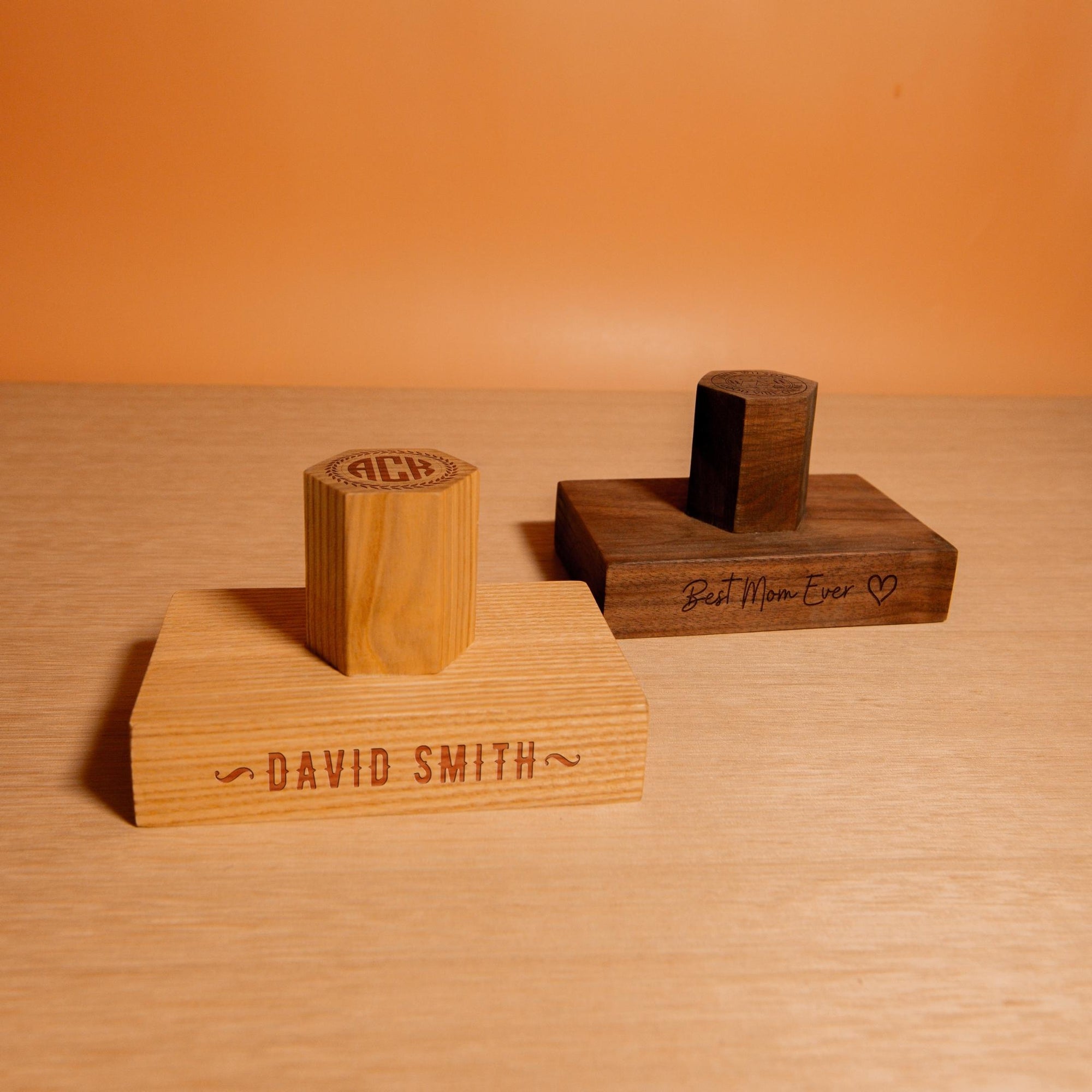 Personalised Wooden Watch Display Stand, Custom Engraved Solid Walnut/ Ash Watches Storage Organiser, Eco Unique Decor Gift for Dad/ Him