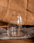 Engraved Organic Clear Glass Vase - 13D x 16cmH