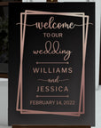 Custom Acrylic Wedding Welcome 3D Sign, Personalised Rose/ Gold Mirror Names, Ceremony/ Event/ Engagement/ Bridal Shower/ Birthday Signage on Easel