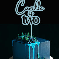 Custom 3D Acrylic Double Layered Name & Age - Birthday Cake Topper