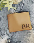 Engraved Smooth Genuine Leather Wallet