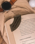 Personalised Cowhide Leather Round Corner Bookmark/ Monogram Custom Laser Engraved/ Gift for Him & Her/ Father/ Birthday/ Mum/ Book Lovers