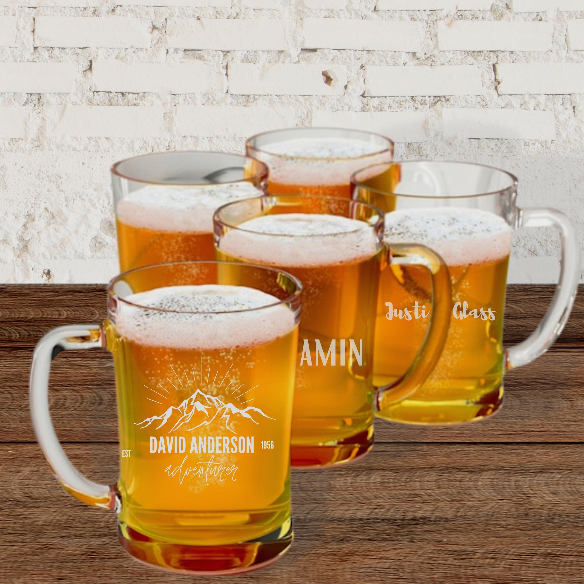 Engraved 600ml Classic Beer Glass / Tankard Mug