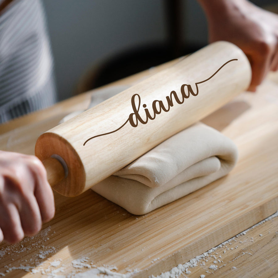 Personalised Wooden Rolling Pin 6cm Diameter