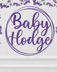 Custom Made Oh Baby Scribble Sign Hoop, Personalised Engraved Laser Cut Event Wooden Newborn Baby Name Round Wall Hanging Signs, Photo Prop/ Birthday/ Christening/ Baptism Shower Party Decor Australia