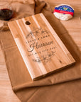 Personalised Solid Acacia Wood Charcuterie Chopping/ Cutting Board, Engraved Custom Cheese, Food Serving Tray Anniversary/ Housewarming Gift