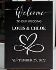 Custom Acrylic Wedding Welcome 3D Sign, Personalised Rose/ Gold Mirror Names, Ceremony/ Event/ Engagement/ Bridal Shower/ Birthday Signage on Easel