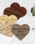 Custom Engraved Wooden/ Acrylic Heart Thank You Gift Tags, Wedding Favours, Personalised Tables Plaque - Engagement/ Bridal Shower/ Birthday