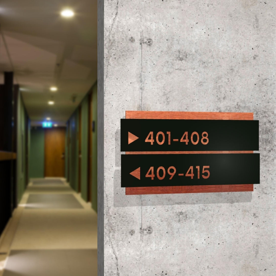 Personalised Wooden & Acrylic Wayfinding/ Location Signage/ Custom Made Directional Sign, Room Name/ Arrow Signs, Number Plaque, Wall Room Plate, Company Signage for Office, Apartment, Hotel, Gym, Restaurant
