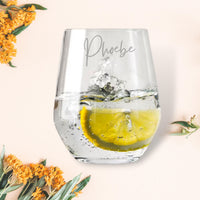 Personalised 450ml Glasses, Laser Engraved Cocktail Soft Drink/ Wine Whiskey Glass, Corporate Housewarming Wedding Bridesmaid Groomsmen Gift