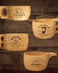 Personalised / Custom Engrave Kuksa Travel Wooden Mug & FREE spoon, Memory Camping Family Cup/Housewarming/ Groomsmen/ Father Gift for Him