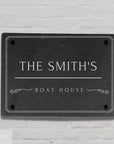 Personalised Rectangle Slate Door Number Plaque/ House Name Sign/ Charcoal Plate Custom Engraved Gate/ Rustic Farmhouse Signage/ House Warming Gift