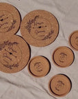 Personalised Round Cork Coaster/ Lid