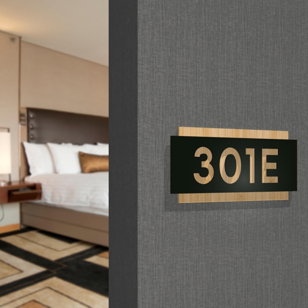 Room Name Labels Personalised Double Layers Wooden & Acrylic Door Sign, Room Name ...