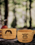 Personalised / Custom Engrave Kuksa Travel Wooden Mug & FREE spoon, Memory Camping Family Cup/Housewarming/ Groomsmen/ Father Gift for Him