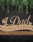 Personalised Wooden/ Acrylic Dad/ Grandpa Award Sign, Happy Father's Day, Custom No 