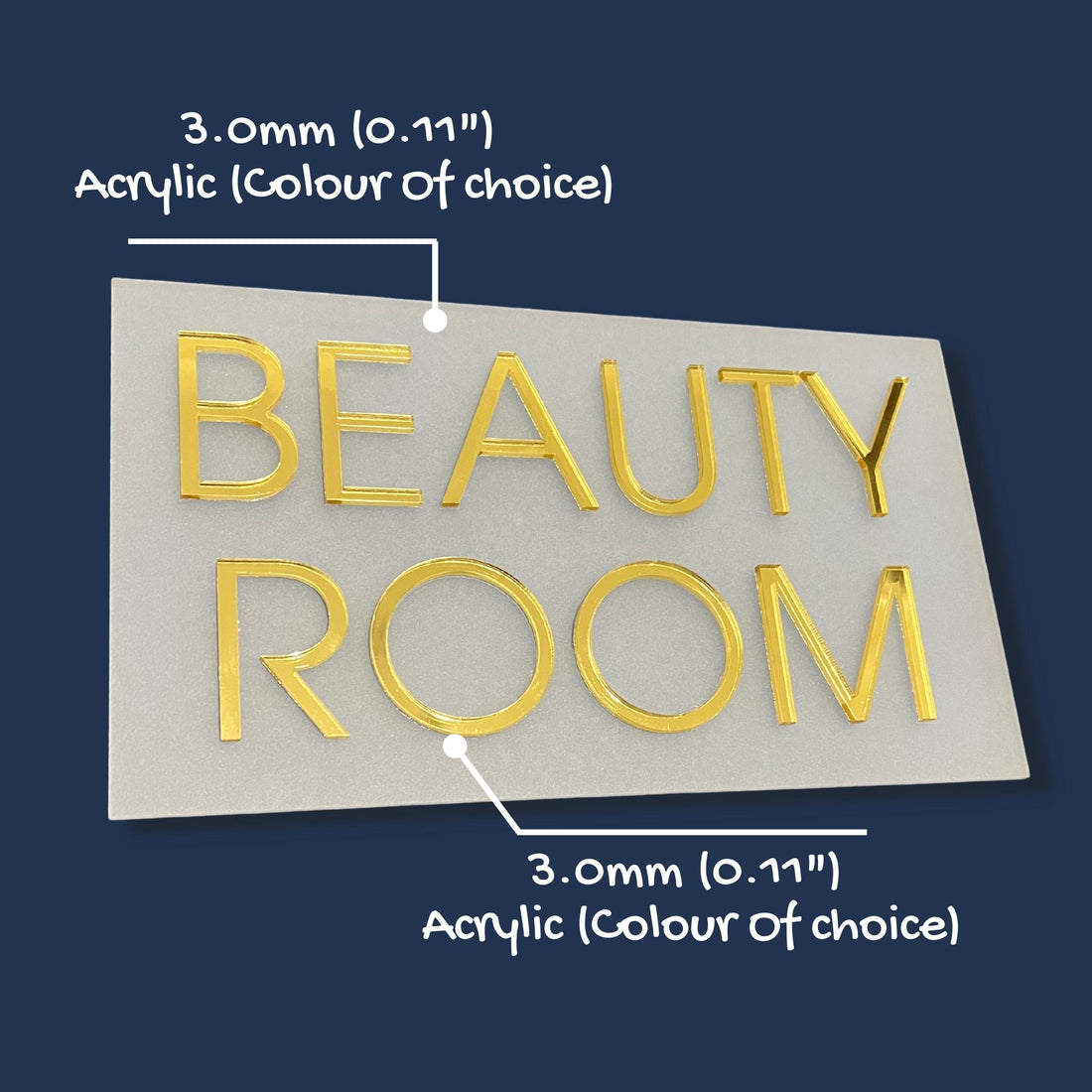 Personalised Floating Modern Acrylic Door Sign, Room Number Plaque, Laser Cut Custom Wall Business Room Plate, Company Signage for Spa, Nail Shop, Restaurant, Cafe, Office, Apartment, Hotel