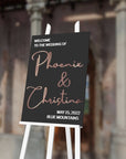 Custom Acrylic Wedding Welcome 3D Sign, Personalised Rose/ Gold Mirror Names, Ceremony/ Event/ Engagement/ Bridal Shower/ Birthday Signage on Easel