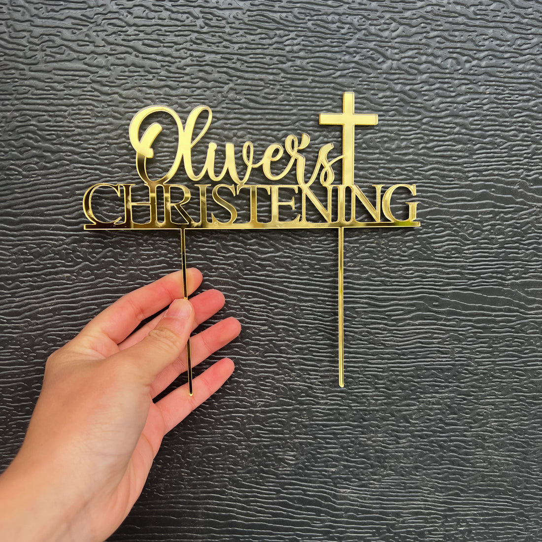 Custom Name - Christening Cake Topper