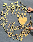 Custom Anniversary/ Wedding Sign Hoop