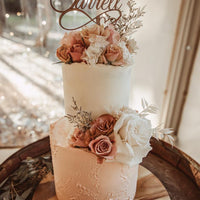Custom Mr & Mrs Family Name - Infinity Heart Wedding Cake Topper