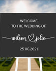 Custom Acrylic Wedding Welcome 3D Sign, Personalised Rose/ Gold Mirror Names, Ceremony/ Event/ Engagement/ Bridal Shower/ Birthday Signage on Easel