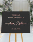 Custom Acrylic Wedding Welcome 3D Sign, Personalised Rose/ Gold Mirror Names, Ceremony/ Event/ Engagement/ Bridal Shower/ Birthday Signage on Easel