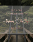 Custom Acrylic Wedding Welcome 3D Sign, Personalised Rose/ Gold Mirror Names, Ceremony/ Event/ Engagement/ Bridal Shower/ Birthday Signage on Easel